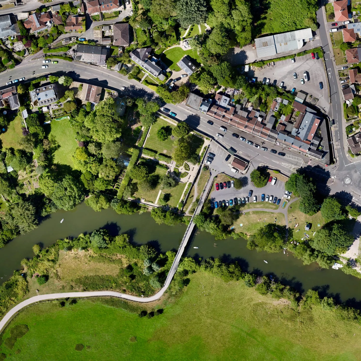 Batheaston and the River Avon from above — the practice's home ground